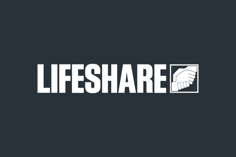 lifeshare white logo image