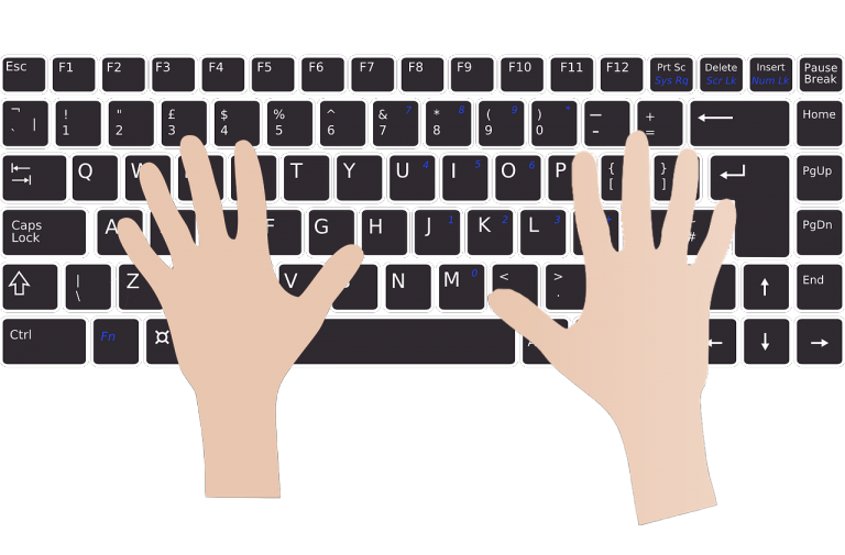 keyboard finger position