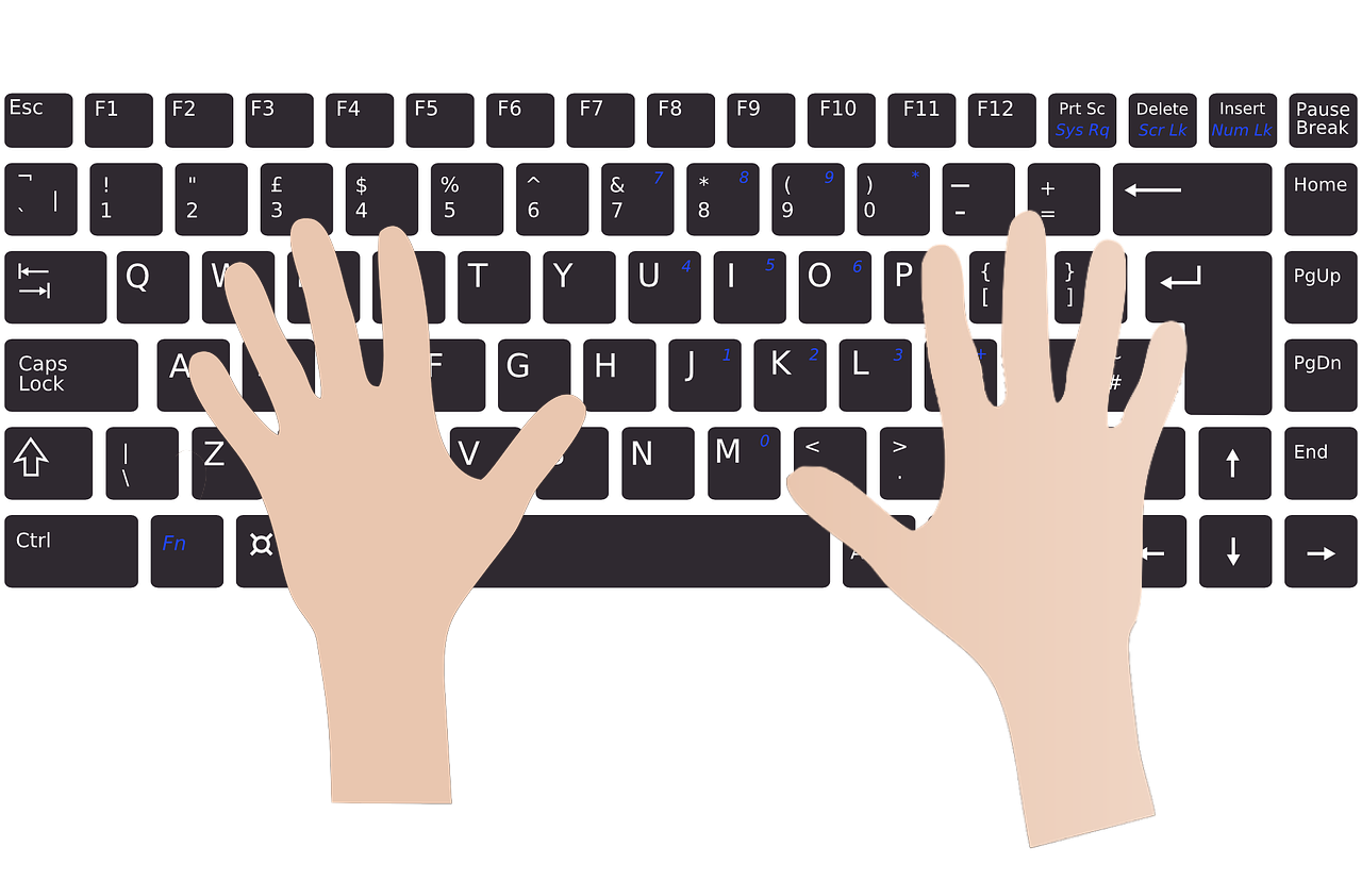 computer keyboard keys finger position